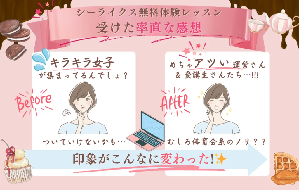 シーライクスの無料体験レッスンを受けた感想