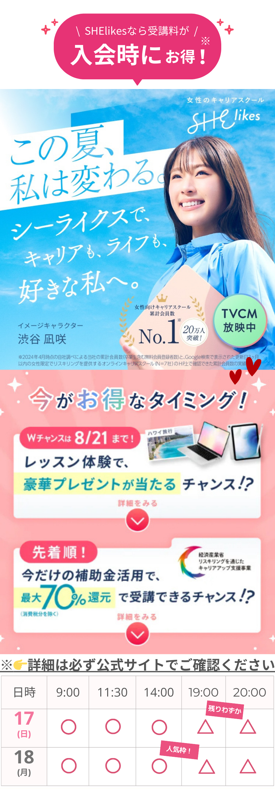 シーライクスキャンペーン8/21まで