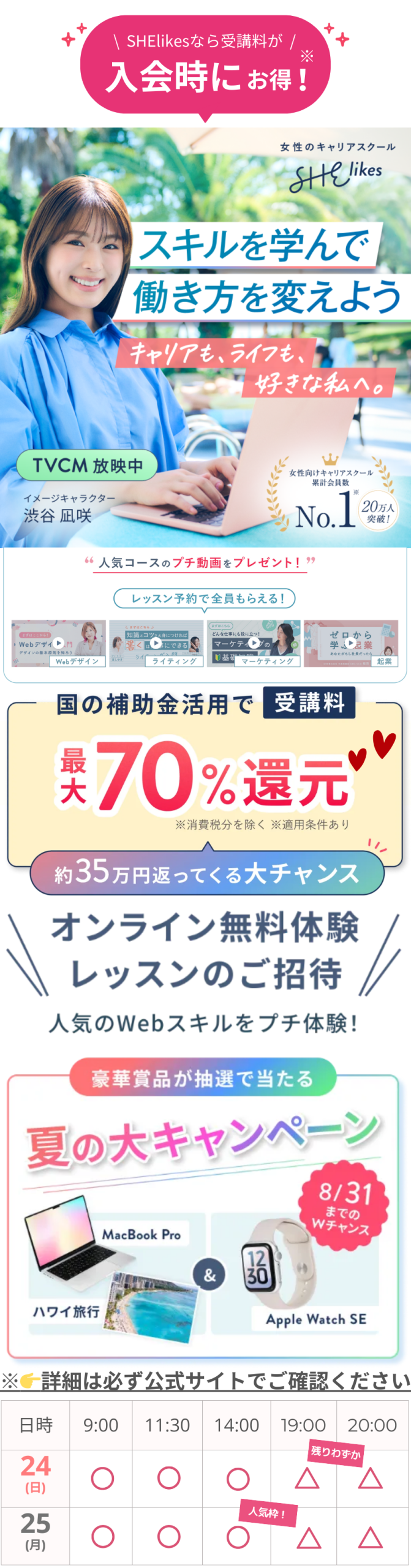 シーライクスキャンペーン8/31まで